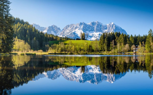 Lake and mountain view in Tirol Austria